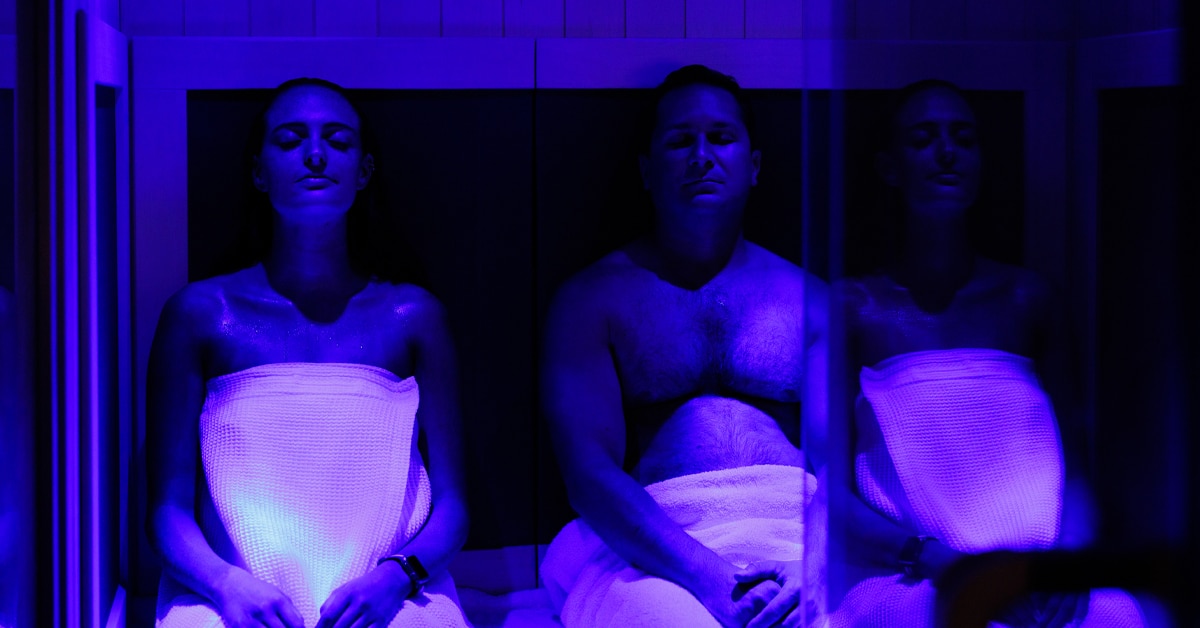 a man in a dark room